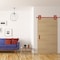 Ekena Millwork Premium Wagon Wheel Horseshoe Barn Door Hardware Set w/ 4' Track for 1 3/4" Doors, Regal Red GB600144H2WRR - alternate 2